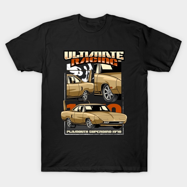 1970 Plymouth Superbird Muscle Car T-Shirt by milatees